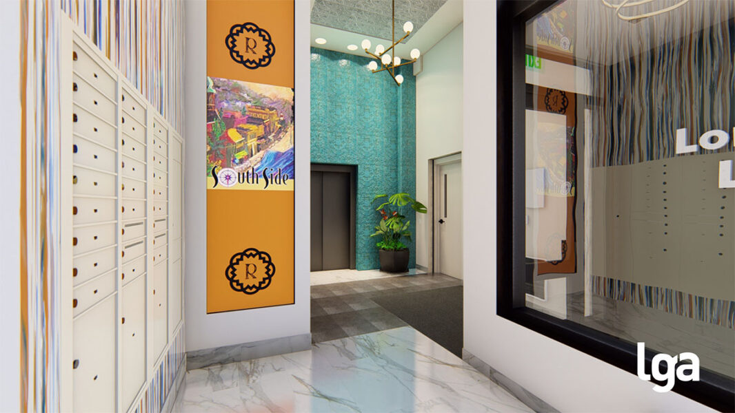 Updated lobby area with new flooring, lighting and more (Nakama building)